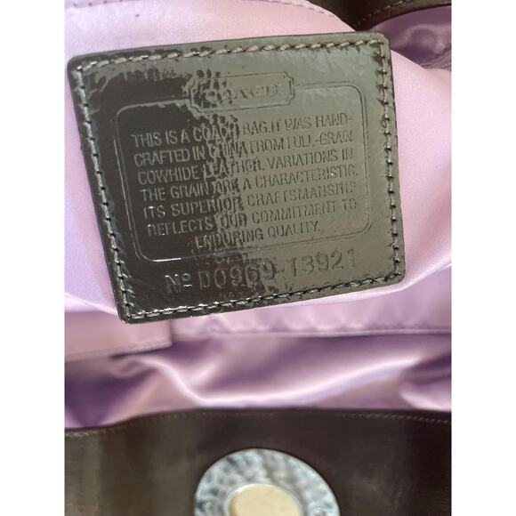 COACH large Mia/garnet brown Pleated texture Leather Carryall Shoulder Bag 13921 - Picture 10 of 10